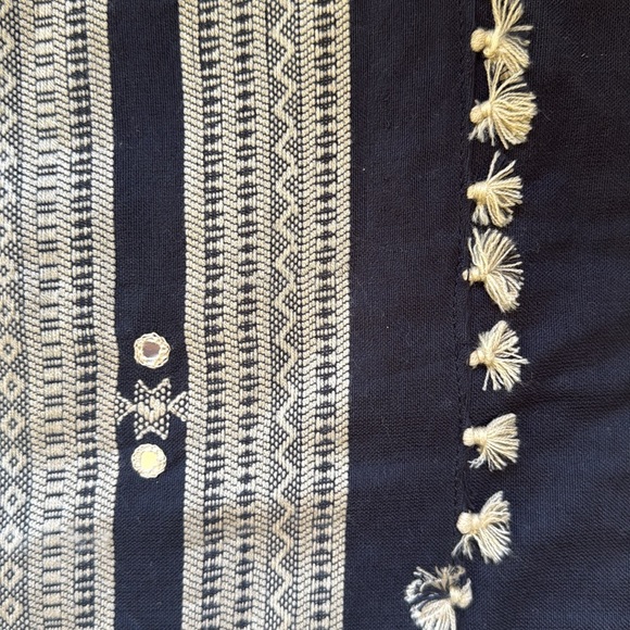 Madewell Embroidered Black and Tan Tote Bag - Picture 7 of 7